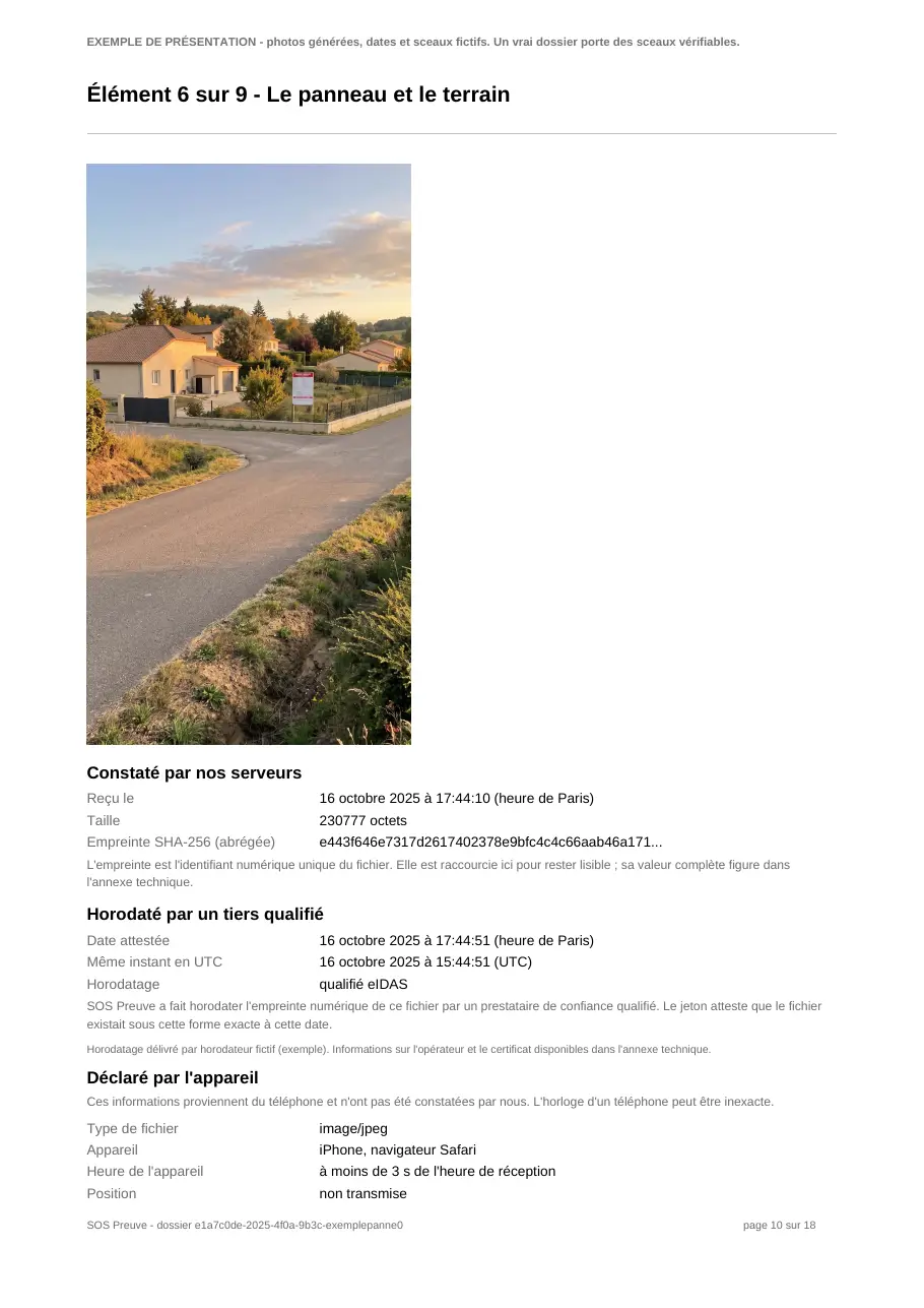 Page 10 sur 18 du dossier d'exemple
