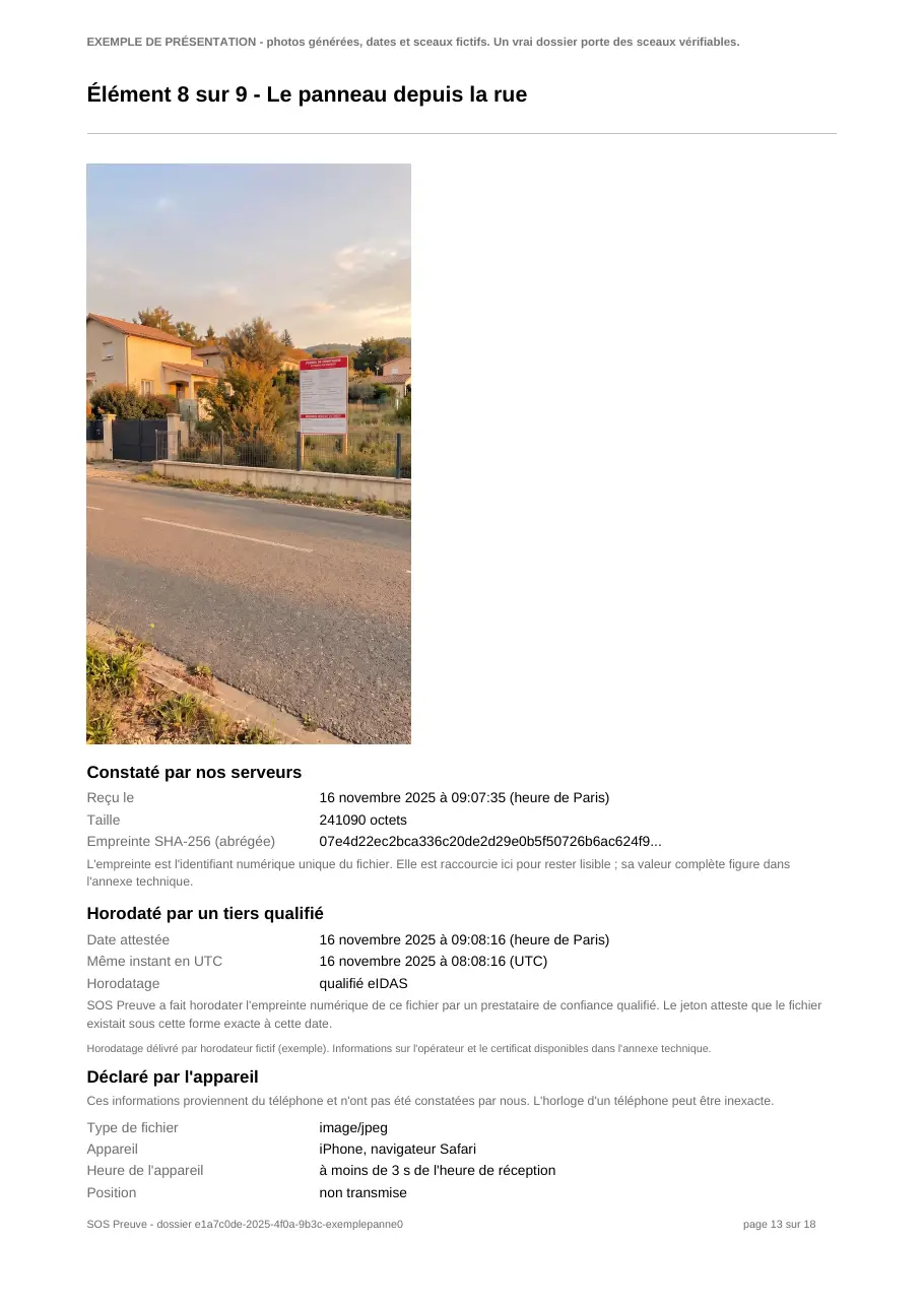 Page 13 sur 18 du dossier d'exemple
